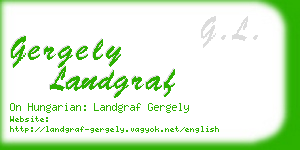 gergely landgraf business card